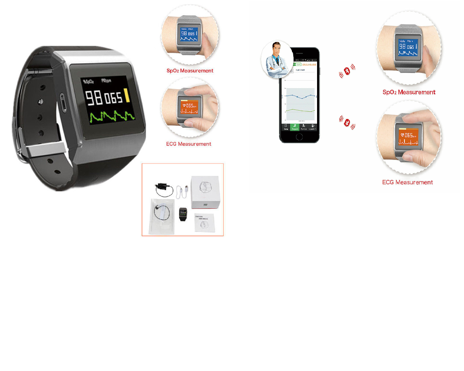 Đồng hồ thông minh không dây kết nối Bluetooth qua smartphone theo dõi Calorie; SpO2; nhịp thở; đo bước đi thể thao; đặc biệt chống thấm nước